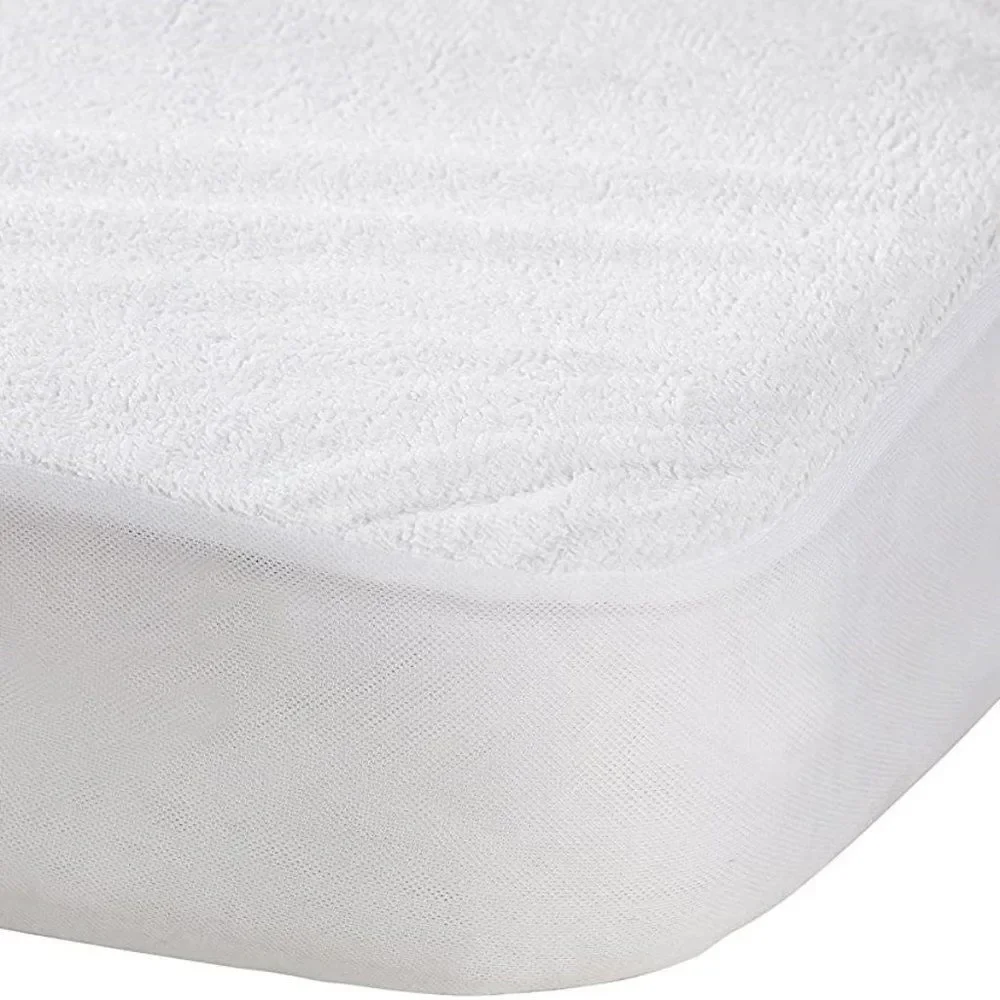 Playgro Bonne Sante Twin Mattress Protector Cotton Terry White